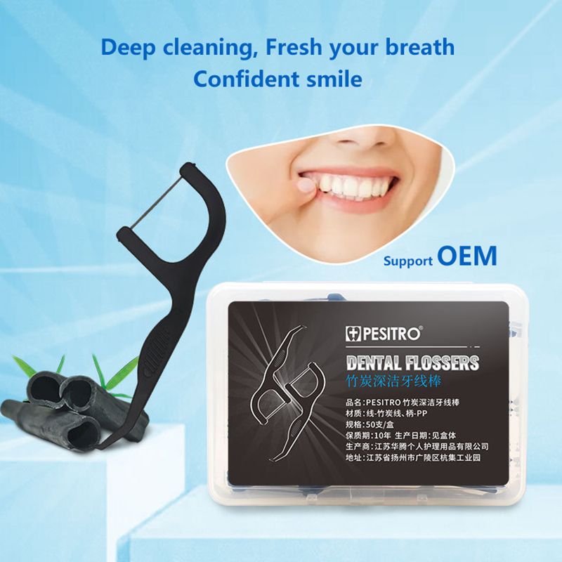Dental Floss Teeth Stick 50 Pc - огляд і ціна Bamboo Fiber Trunk
