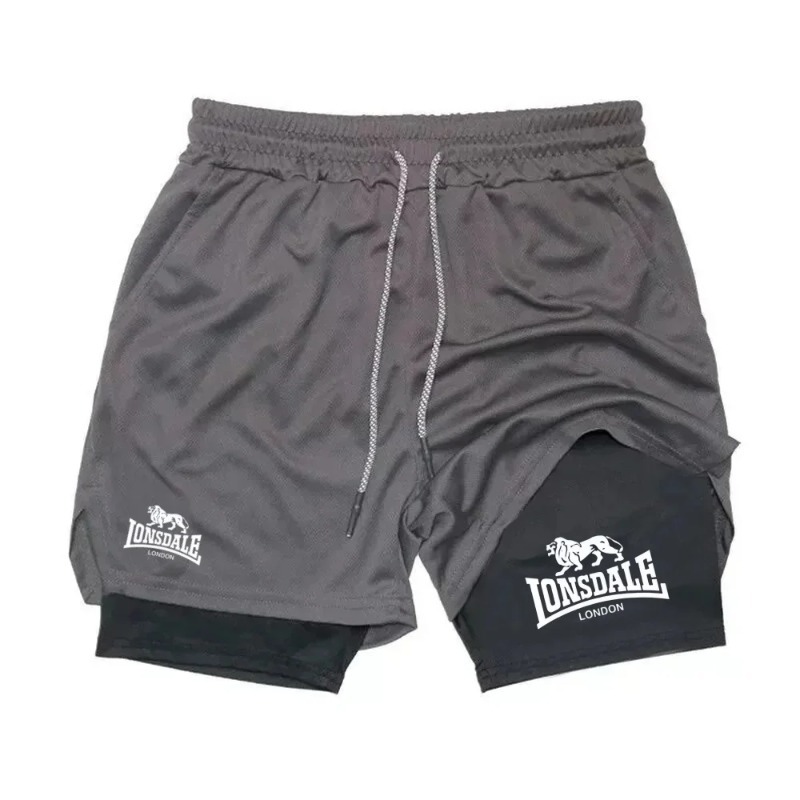 2in1 Running Shorts for Men Gy - огляд і ціна Compression Shorts Athletes