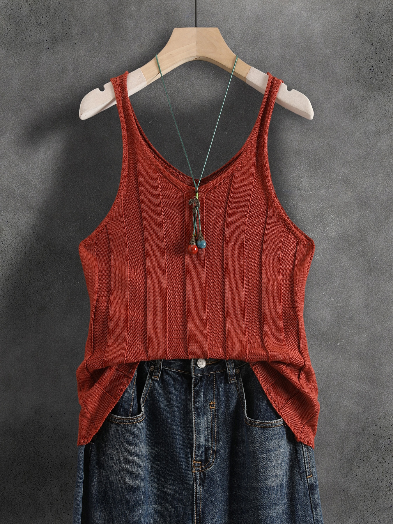 Women's V Neck Ribbed Knit  Ta - огляд і ціна Tank Top Ribbed