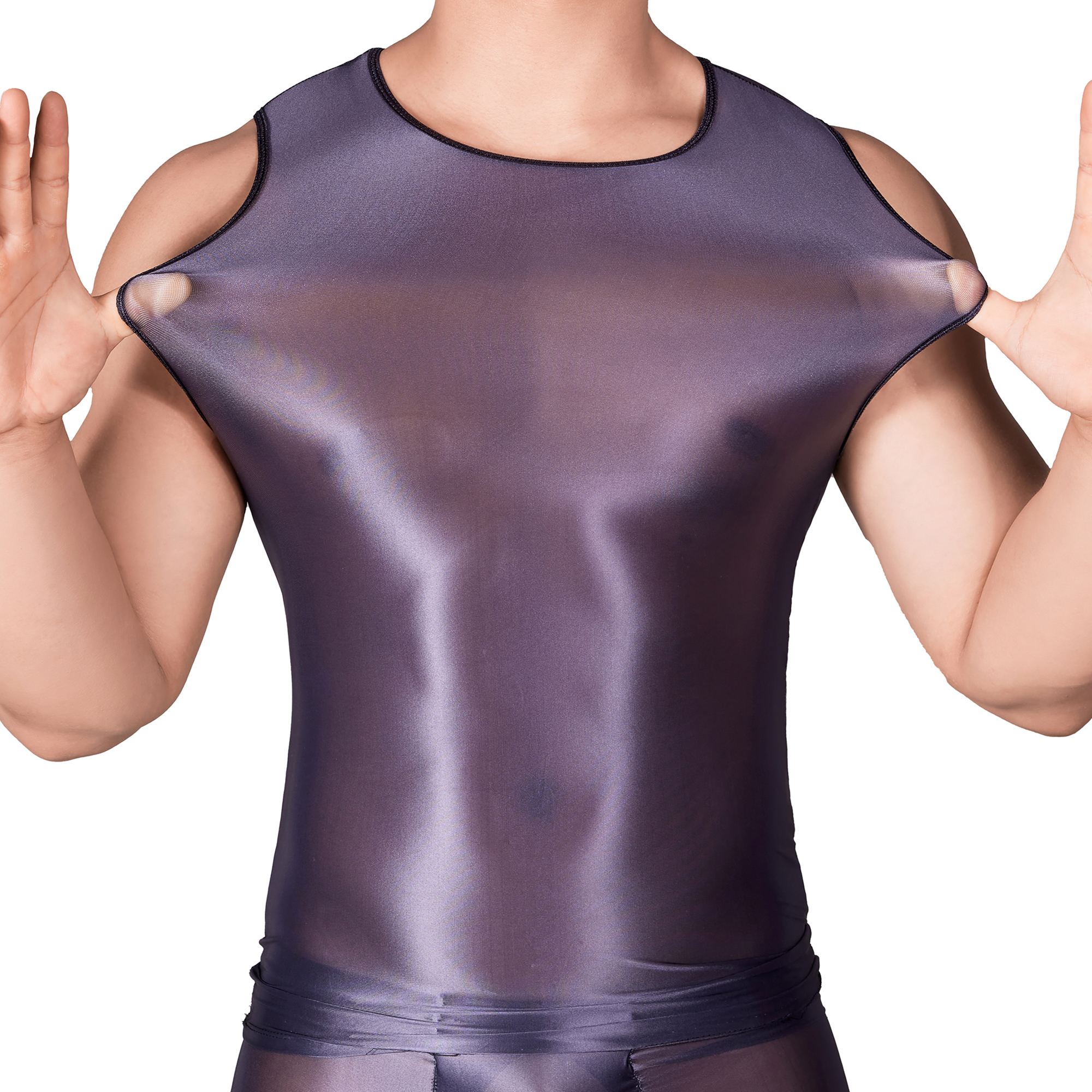 Solid Color Men's Slim Smooth  - огляд і ціна Sleeveless Undershirt