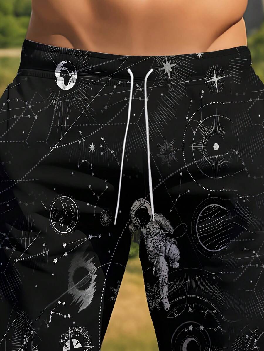Mens 3D Space Astronaut Print  - огляд і ціна Trunk Breathable Men