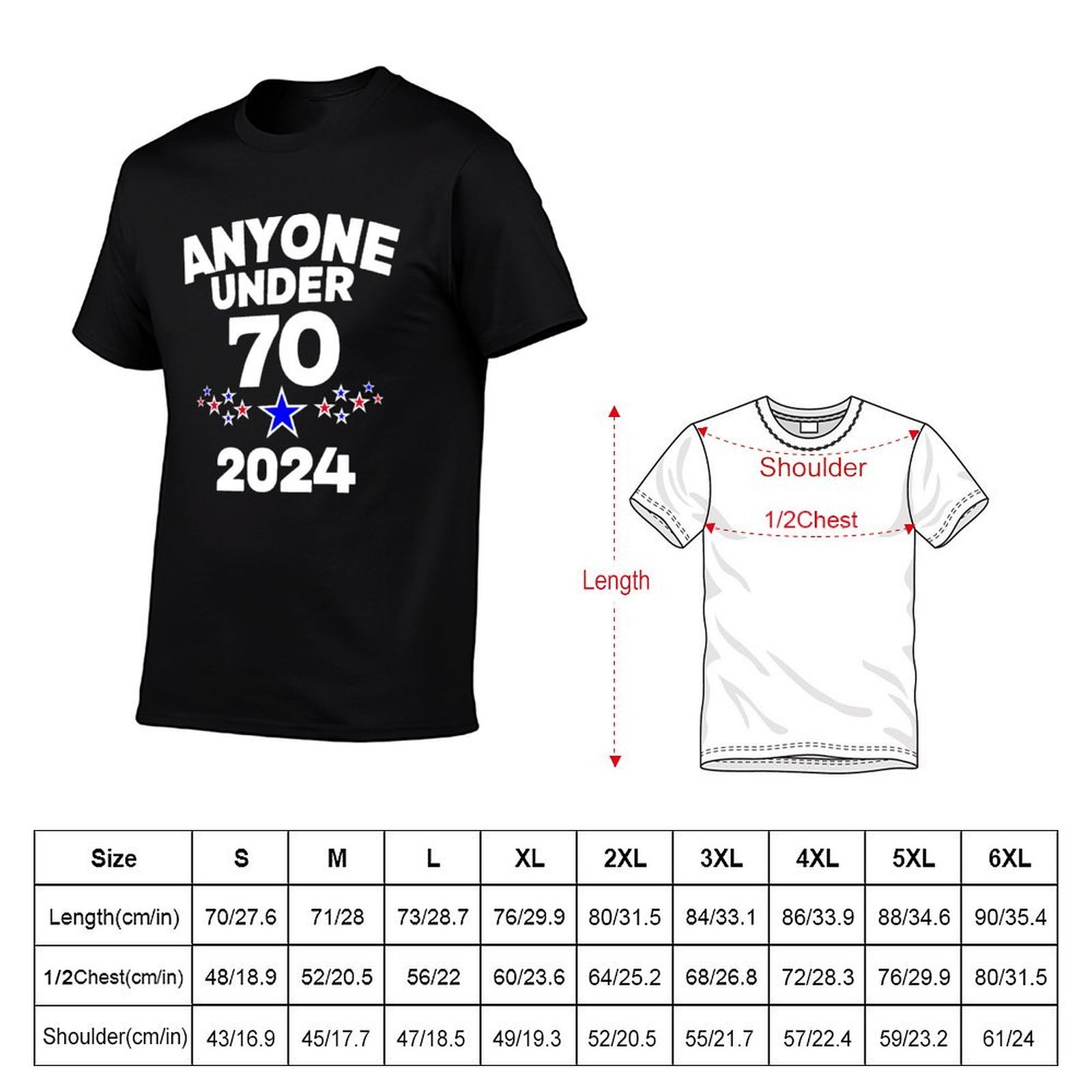 Anyone Under 70 for President  - огляд і ціна Undershirt Crew Neck